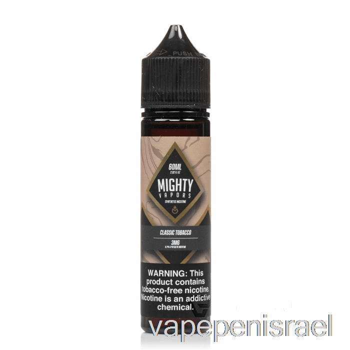 חד פעמי Vape ישראל טבק קלאסי - אדים אדירים - 60 מ"ל 3 מ"ג